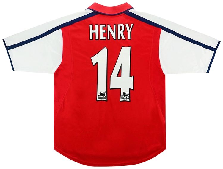 Nike 2000 2002 Arsenal Player Issue Henry 14 Home Jersey Red