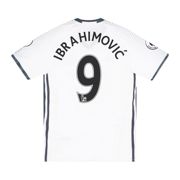 adidas 2016 2017 Manchester United Ibrahimovic 9 Player Issue Third Jersey White