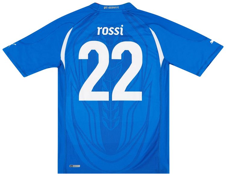 Puma 2010 2012 Italy Player Issue Rossi 22 Home Jersey Blue