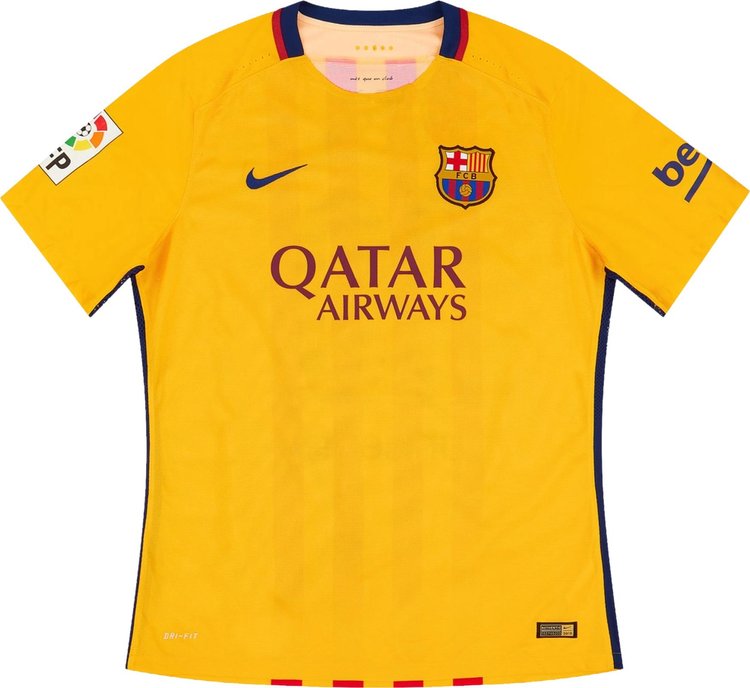 Buy Nike 2015-2016 Barcelona Player Issue Messi #10 Authentic Away Jersey  'Yellow' - 0001 1SS1501092BPI YELL