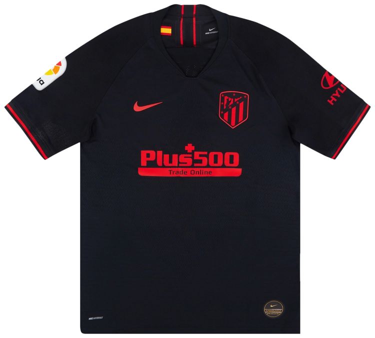 Nike 2019 2020 Atletico Madrid Player Issue Saul 8 Vaporknit Domestic Away Jersey Black
