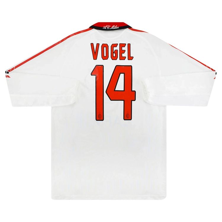 adidas 2005 2006 AC Milan Player Issue Vogel 14 Away Long Sleeve Jersey White
