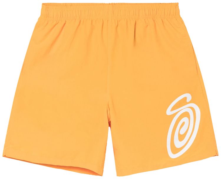 Stussy Curly S Water Short Tangerine