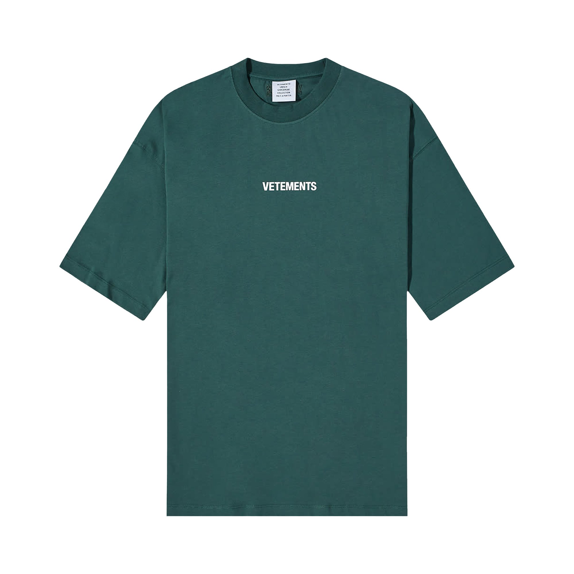 Buy Vetements Logo Label T-Shirt 'Police Green/White' - UE52TR120V