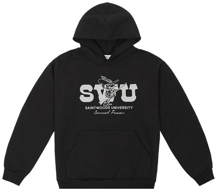 Saintwoods Swu Washed Hoodie Washed Black