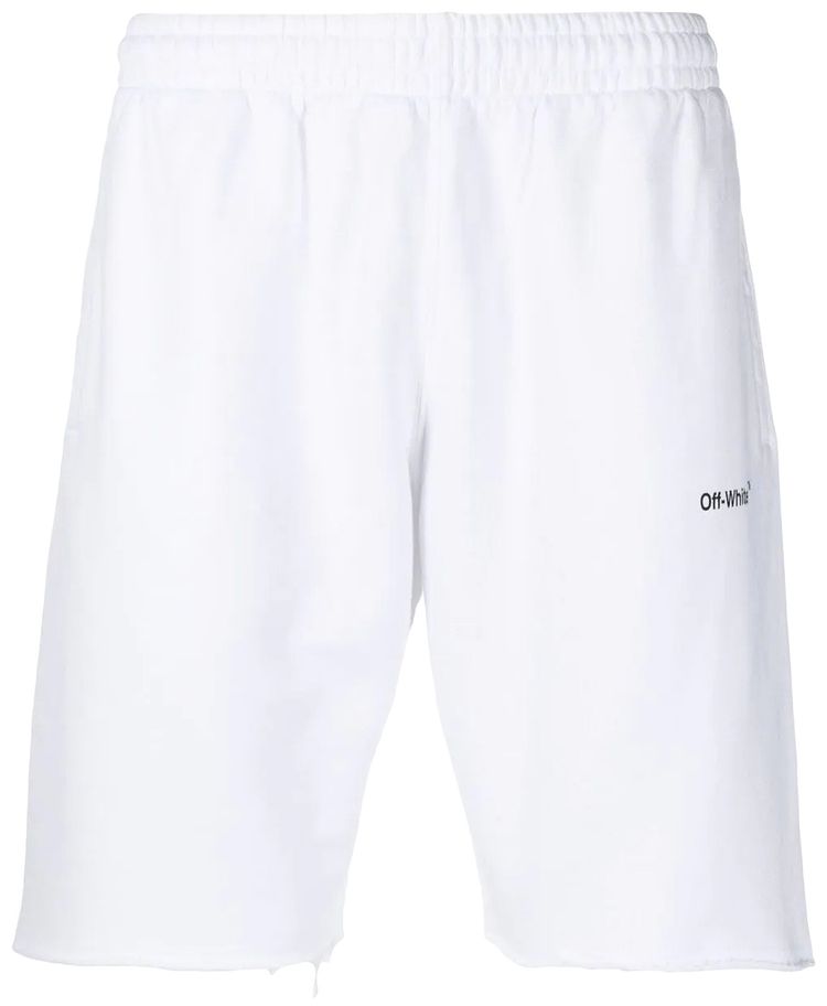 Off White Caravag Arrow Sweatshort White