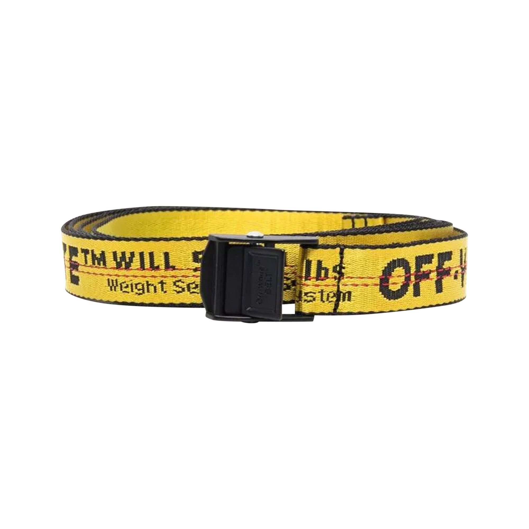 Achetez des Off White Mini Industrial Belt Yellow Black OWRB011C99FAB0011810 GOAT FR