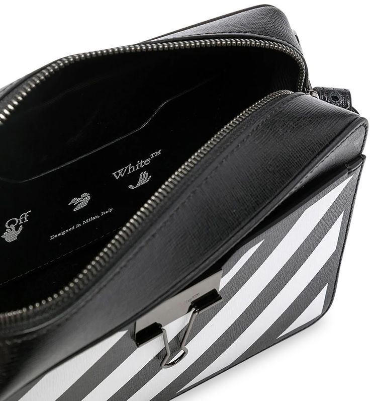 Off White Binder Camera Bag BlackWhite