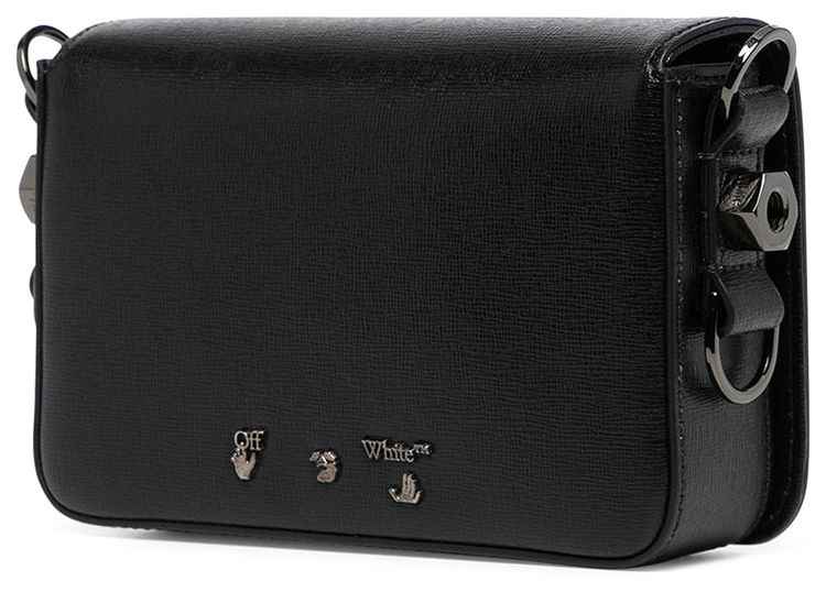 Off White Binder Mini Flap BlackWhite
