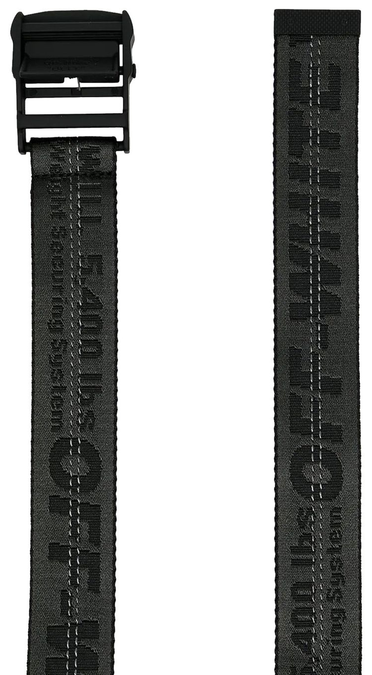 Off White Classical Industrial Belt Black