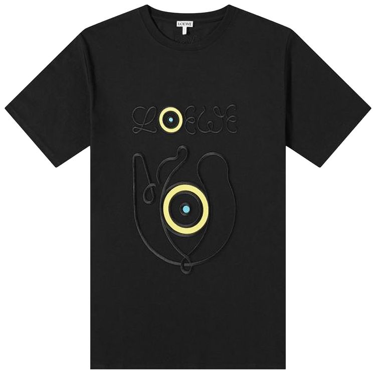 Loewe Eln Embroidered T Shirt Black