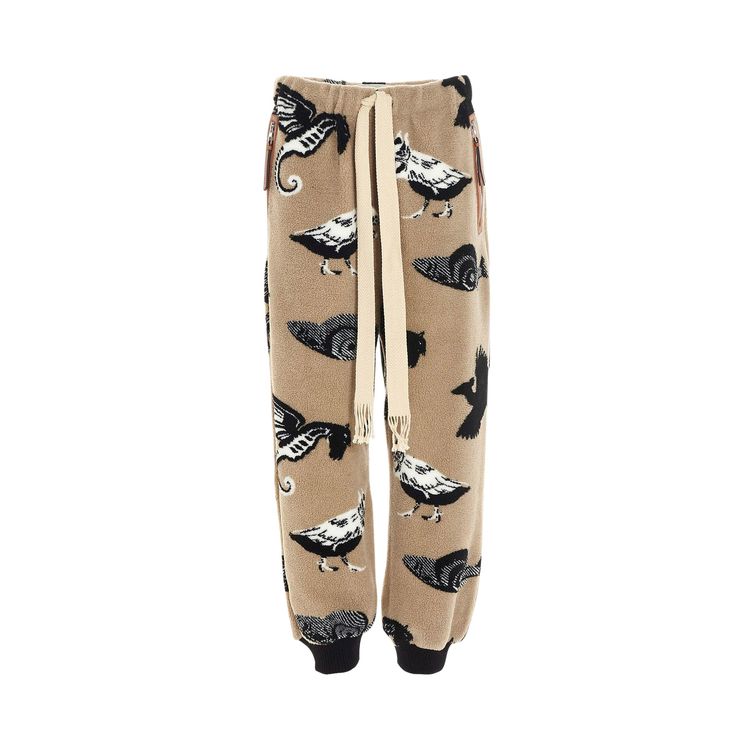 Loewe Fleece Jacquard Track Trousers GreenTan
