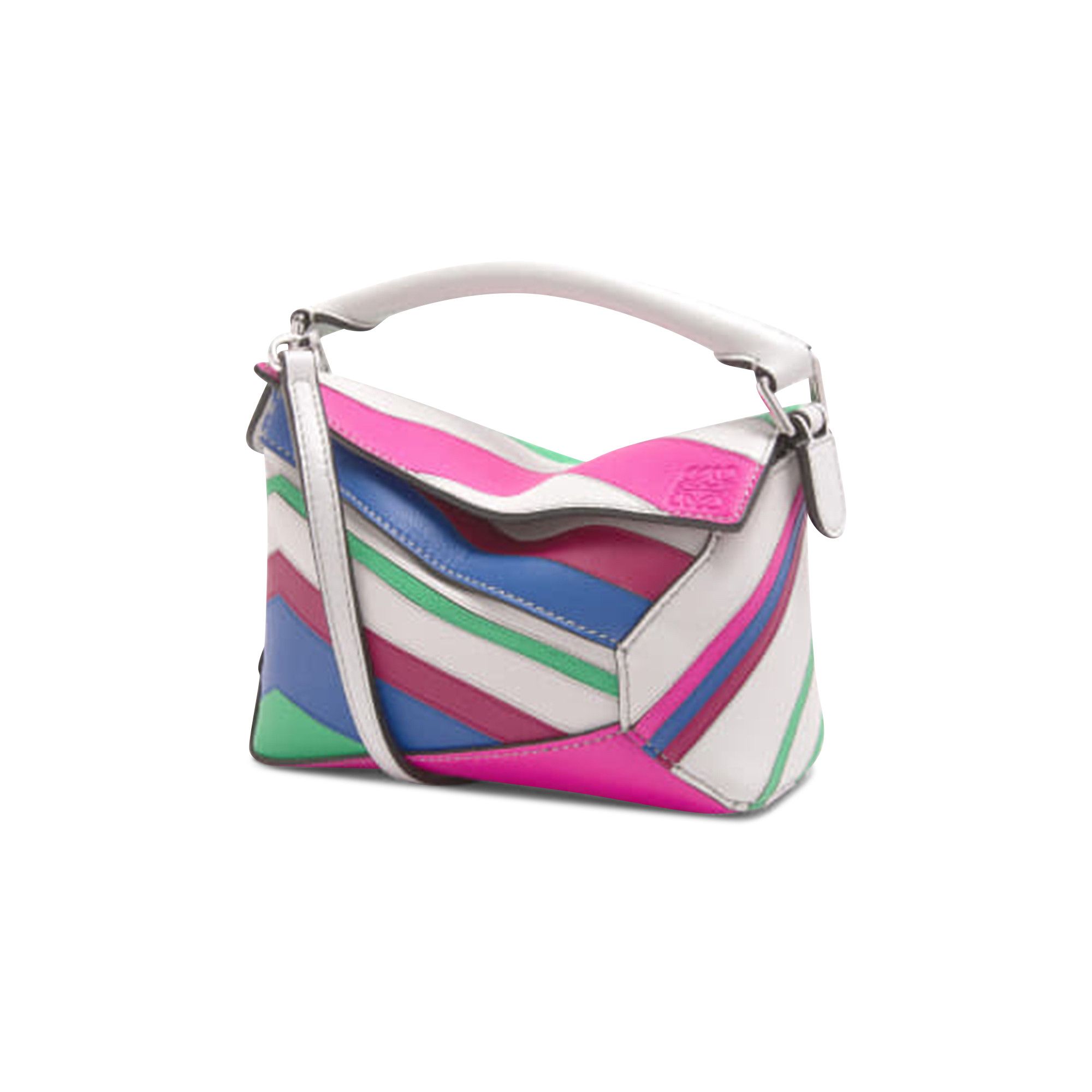 Buy Loewe Puzzle Edge Zigzag Mini Bag Grey Multicolor