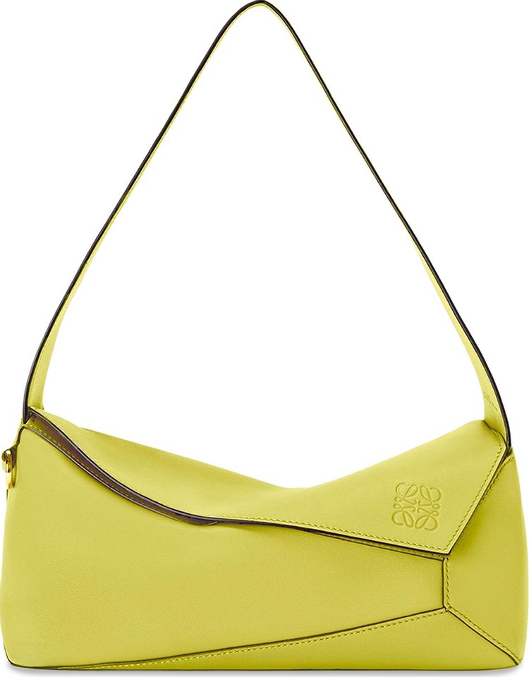 LOEWE Raffia Crossbody Bag Natural Neon Yellow 659632