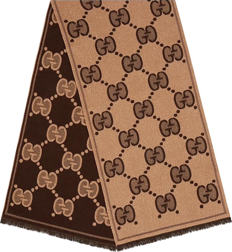 Gucci Scarf BeigeDarkbrown