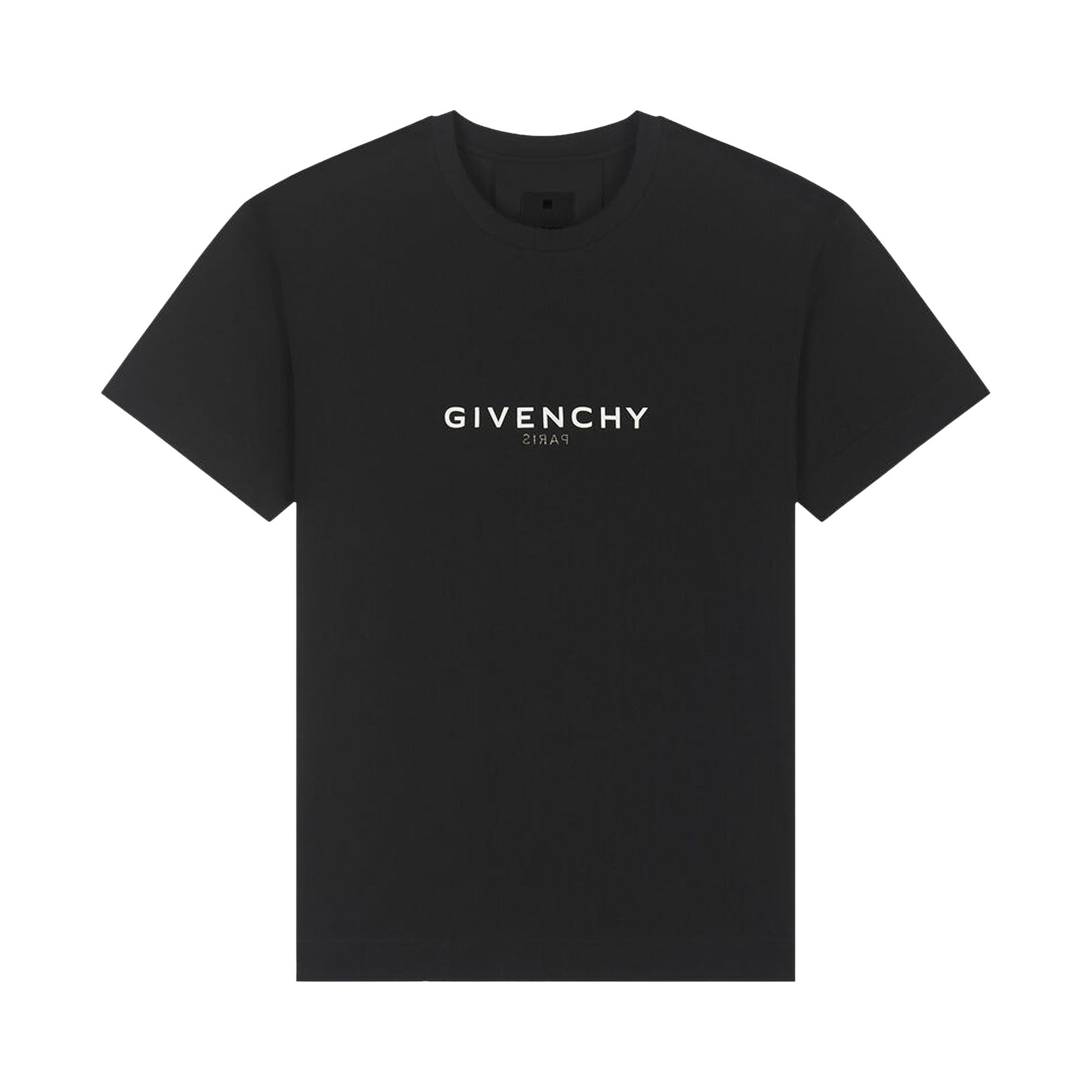 Tシャツ・カットソー GIVENCHY Men Tops BM71MG3YPK 001 BLACK Black T-shirt in cotton with GIVENCHY medallion | Givenchy CA