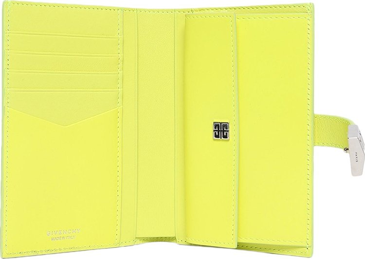 Givenchy 4G Medium Bifold Wallet Fluo Yellow