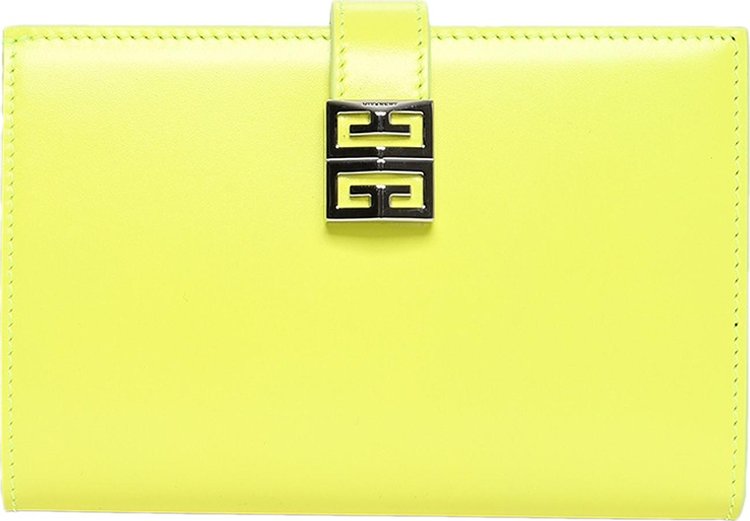 Givenchy 4G Medium Bifold Wallet 'Fluo Yellow'