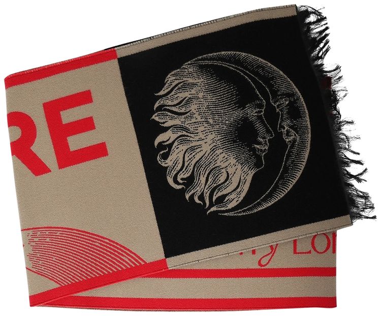 Burberry See The Future Football Scarf Archive Beige