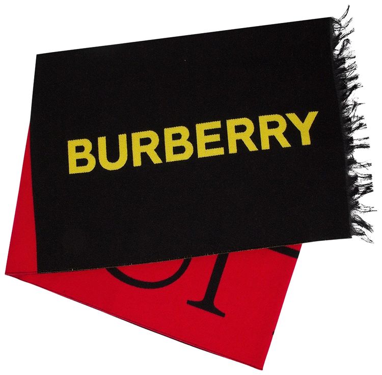 Burberry Kinship Jacquard Scarf Bright Red