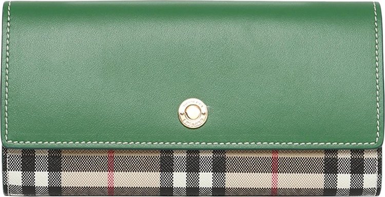 Burberry Olive Green Chain-Detailing Check-Pattern Wallet 8073906  5045704075188 - Handbags - Jomashop