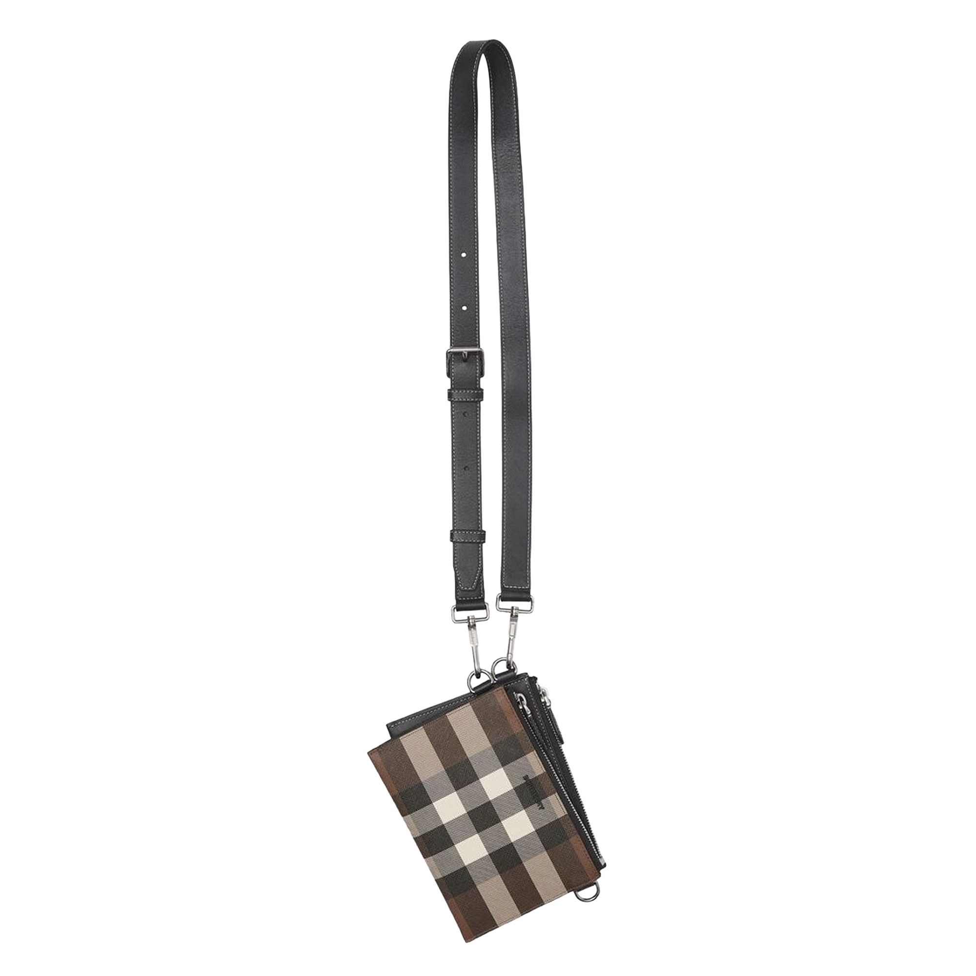 Buy Burberry Check And Leather Link Pouch Crossbody Bag