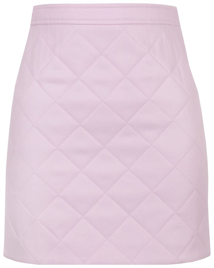Burberry Diamond Quilted Mini Skirt Pale Candy Pink
