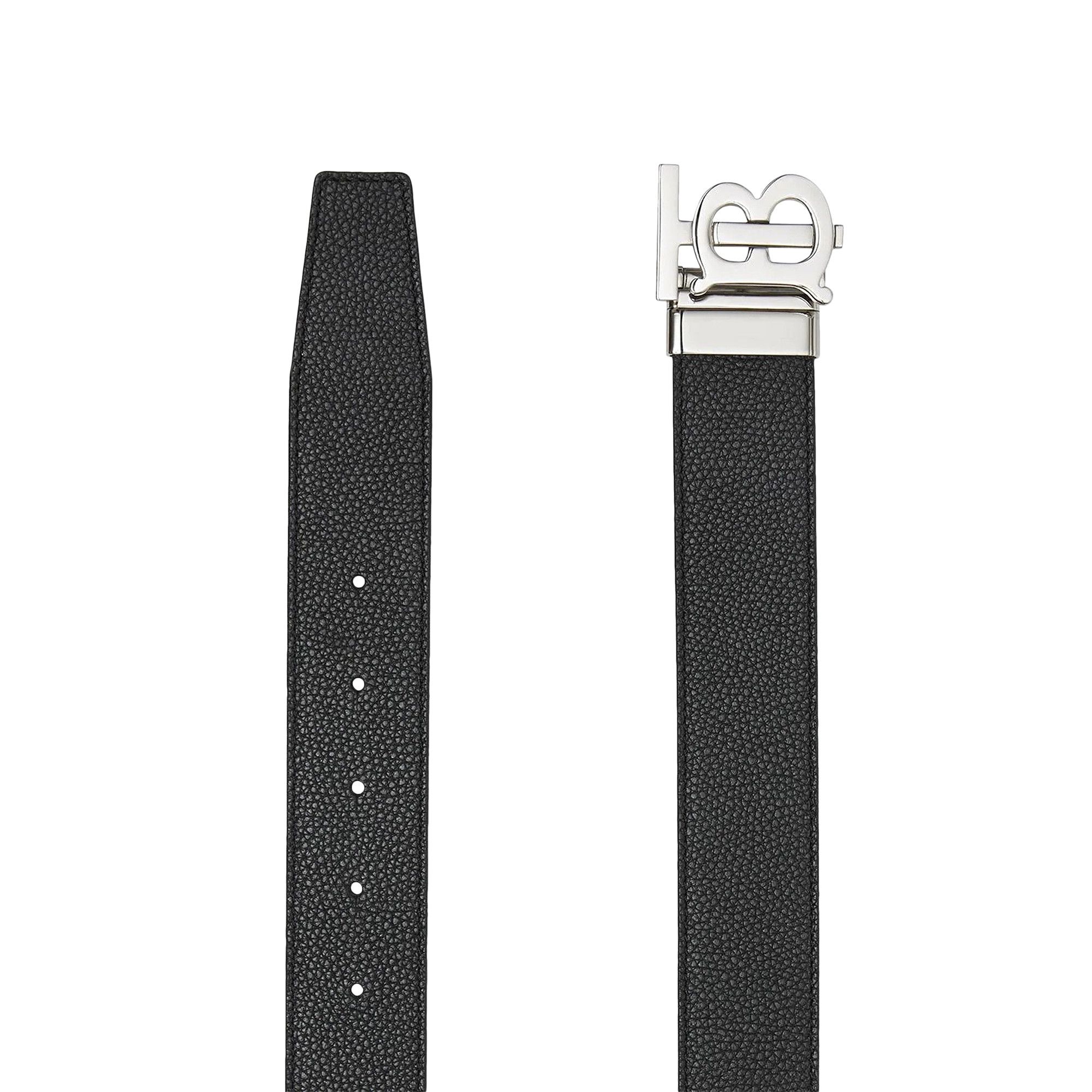 Buy Burberry TB Logo Leather Belt 'Black/Tan' - 8043247 | GOAT