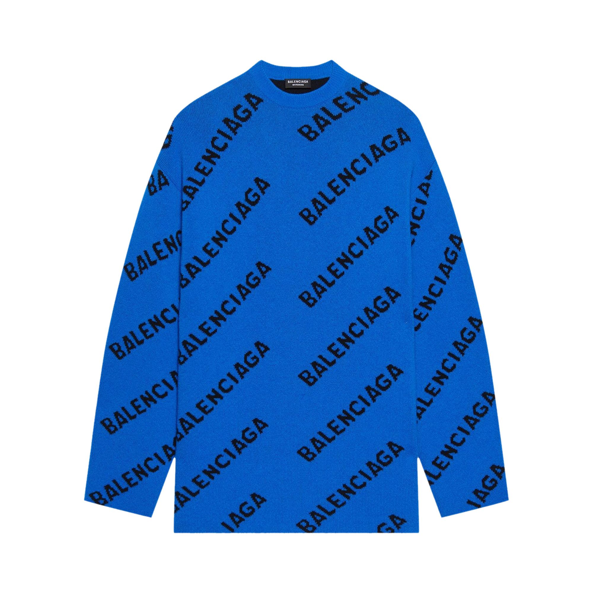 Blue balenciaga sweater shop