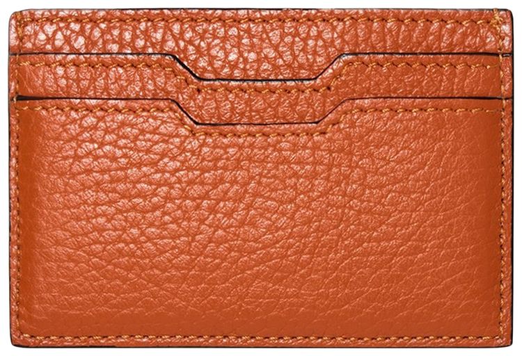 Amiri Pebbled Logo Cardholder Orange