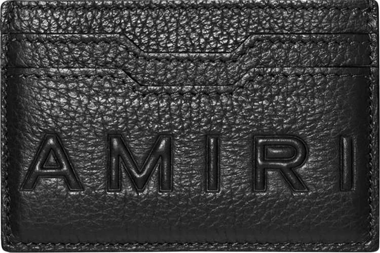 Amiri Pebbled Logo Cardholder 'Black'
