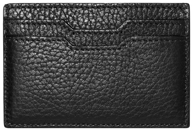 Amiri Pebbled Logo Cardholder Black