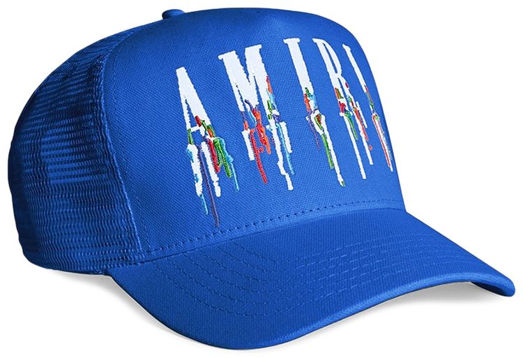 Amiri Paint Drip Core Logo Trucker Princess Blue