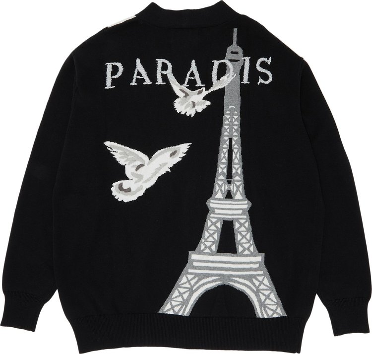 Paris Saint Germain x 3PARADIS Tour Eiffel Cardigan Black