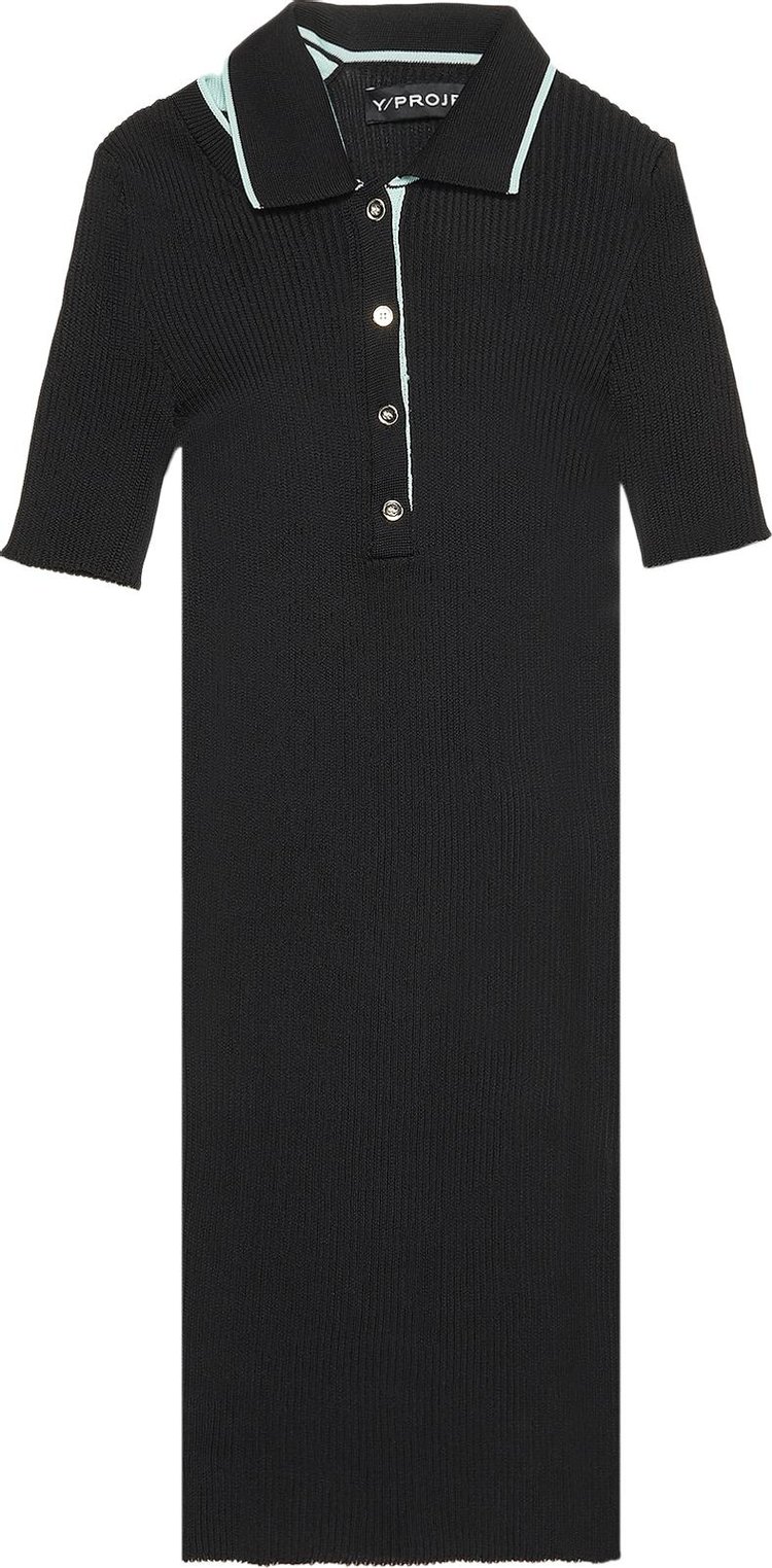 Y/Project Double Collar Polo Dress 'Black'