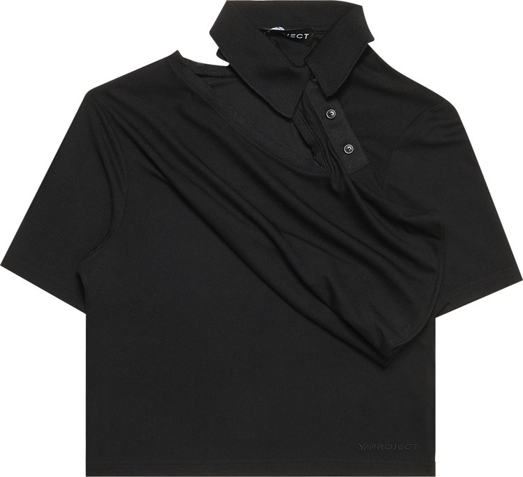 Y/Project Twisted Double Collar Polo 'Black'