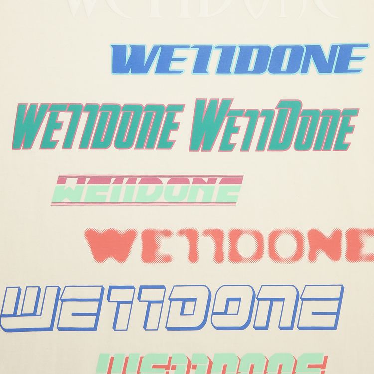 We11done Multi Logo T Shirt Ivory