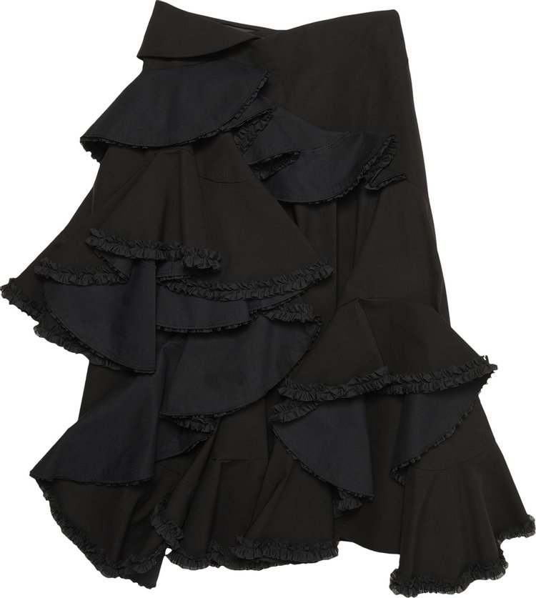 Tao Comme des Garçons Ruffle Tier Skirt 'Black'