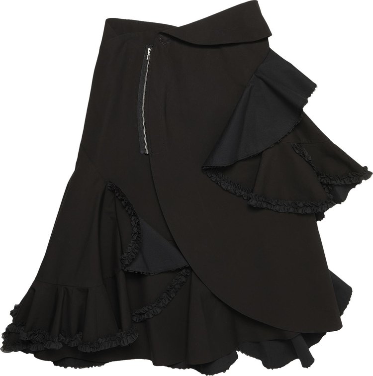 Tao Comme des Garcons Ruffle Tier Skirt Black