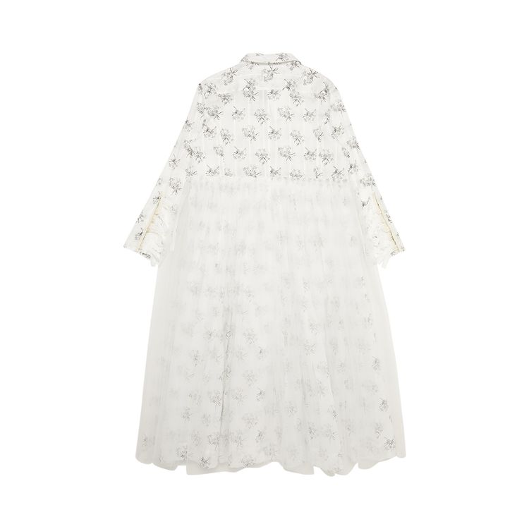Tao Comme des Garcons Floral Printed Mesh Shirt WhiteBlack