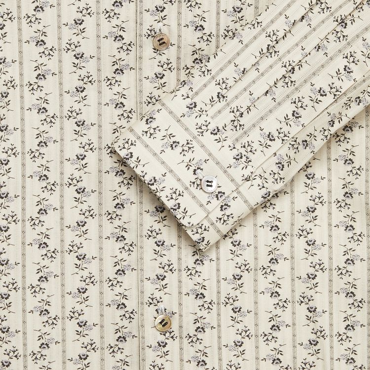 Tao Comme des Garcons Floral Printed Shirt Beige