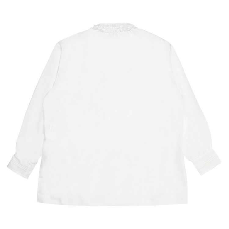 Tao Comme des Garcons Ruffle Applique Blouse White