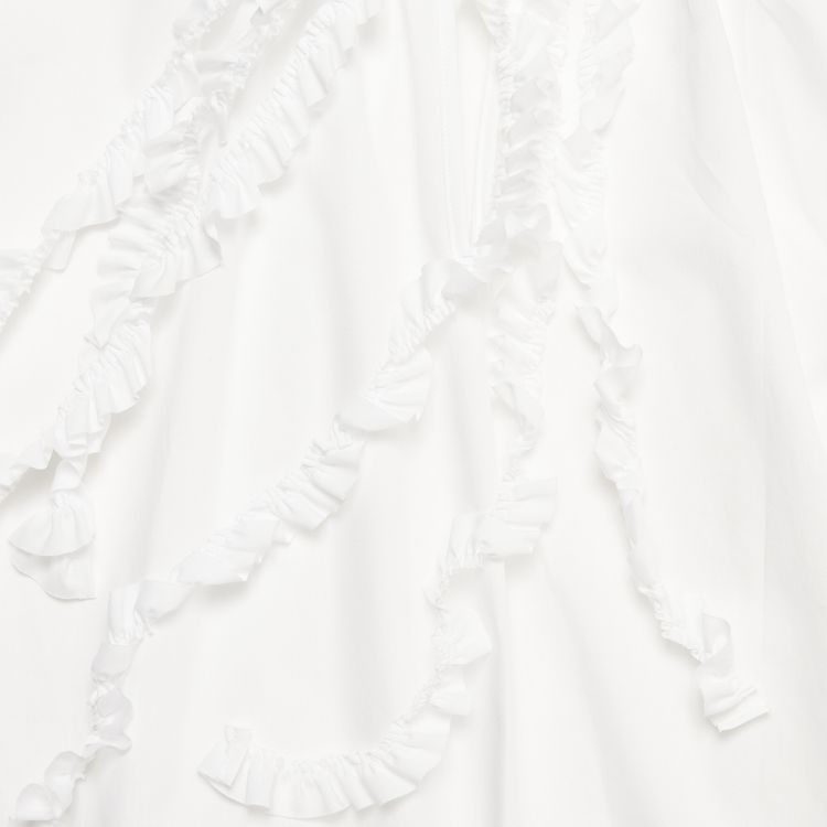 Tao Comme des Garcons Ruffle Applique Blouse White