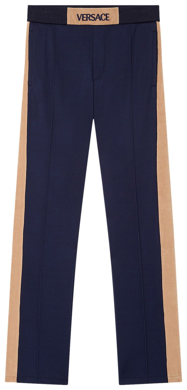 Versace Two Tone Track Pants NavyBeige