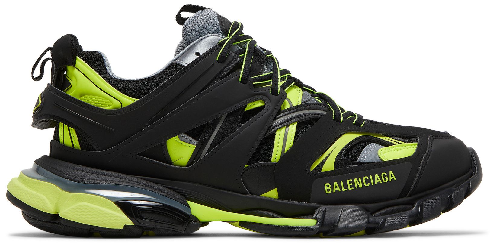 balenciaga trainers black and yellow