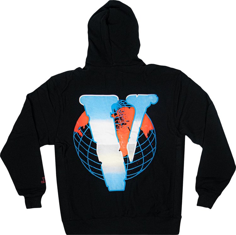 Vlone x Juice WRLD Chrome VWRLD Hoodie Black