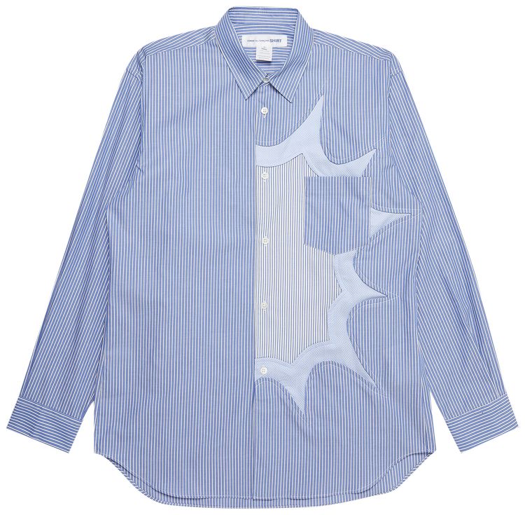 Comme des Garcons SHIRT Mix Striped Shirt Blue