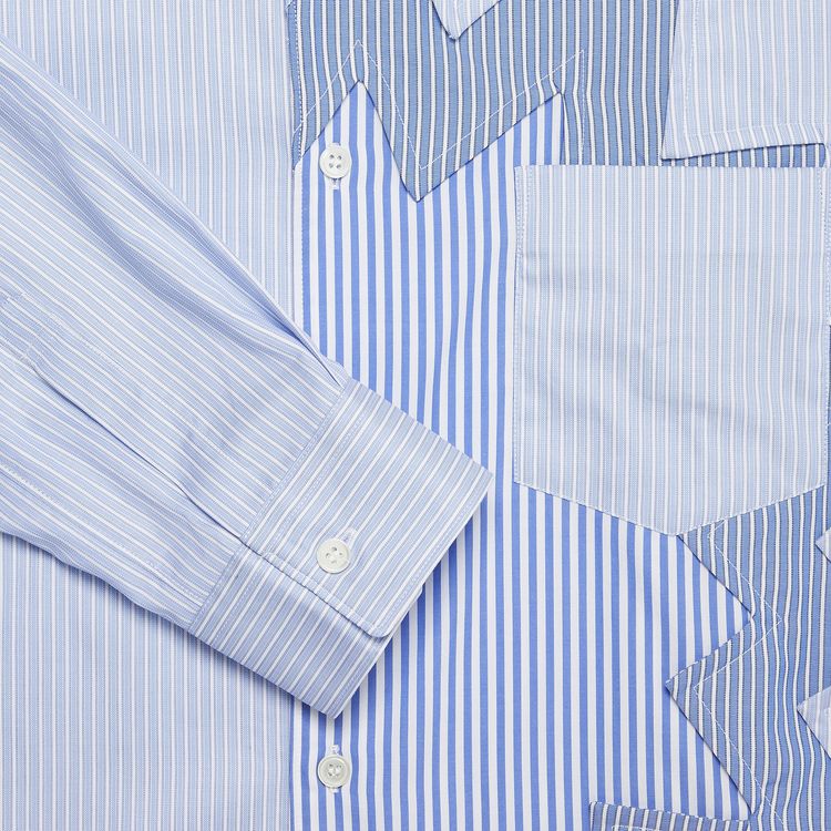 Comme des Garcons SHIRT Mix Striped Shirt Blue