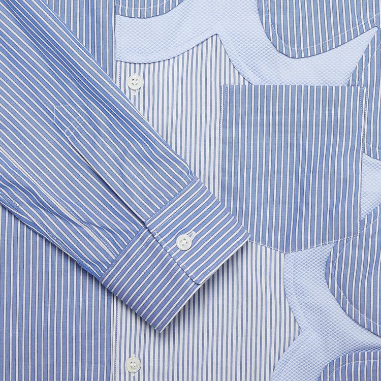 Comme des Garcons SHIRT Mix Striped Shirt Blue