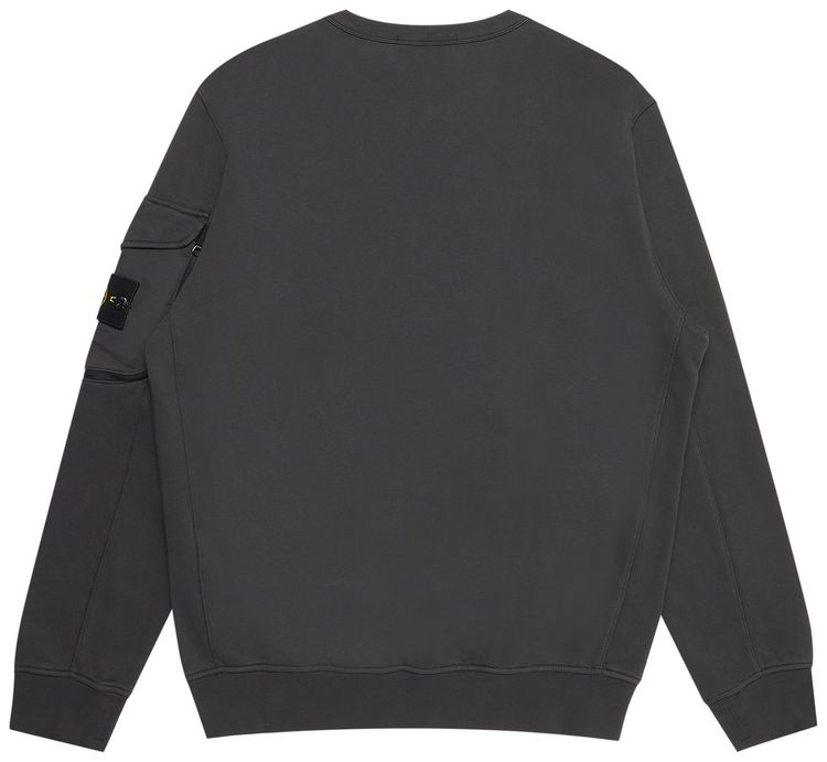 Stone Island Sleeve Pocket Logo Patch Sweatshirt Anthracite